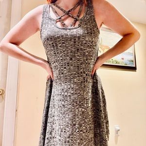 Grey Knit A Line Sweater Dress XS/S